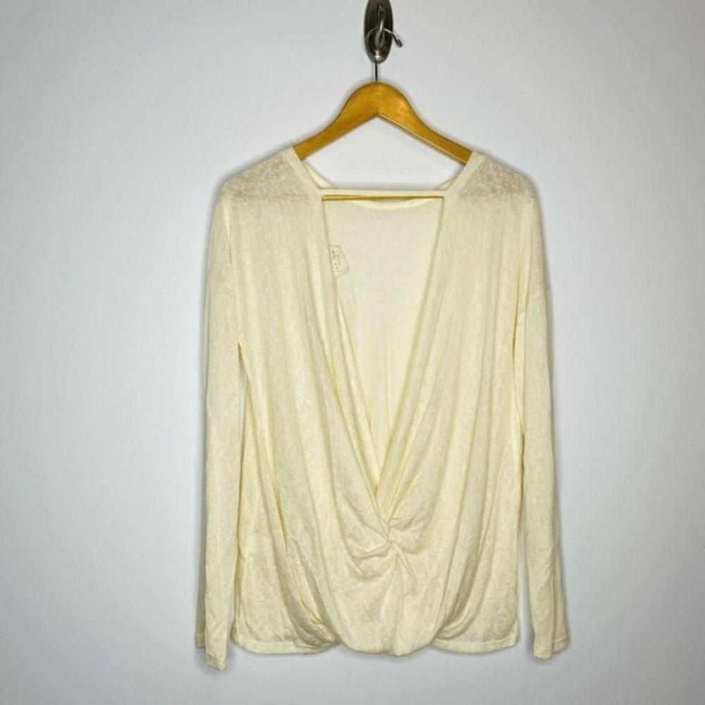 1.4.3. Story By Line Up Open Back Draped Top Cream - Picture 7 of 12